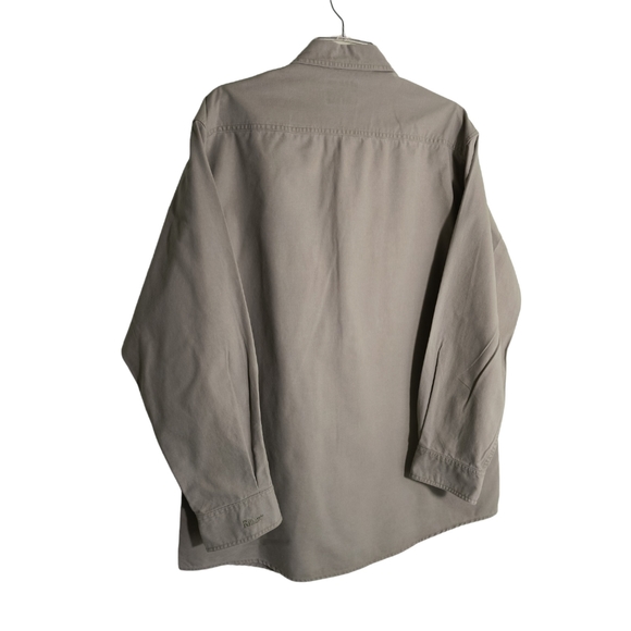 Woolrich 100% Cotton Long Sleeve Sand color Button up size L - Picture 4 of 15